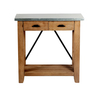 Alaterre Furniture Millwork 30" Wood and Zinc Metal Console/Media Table with Two Drawers AWMW1871Z